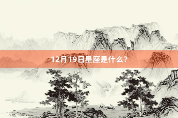 12月19日星座是什么？