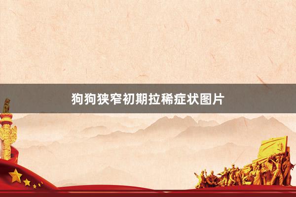 狗狗狭窄初期拉稀症状图片